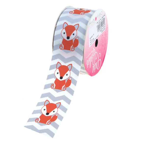 Baby Fox Chevron Grosgrain Ribbon, 1-1/2-Inch, 3 Yards