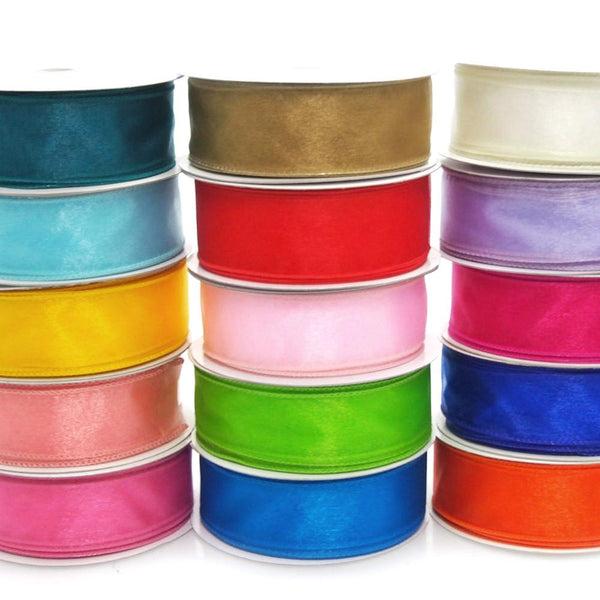 Sheer Chiffon Ribbon Wired Edge, 1-1/2-inch, 25-yard