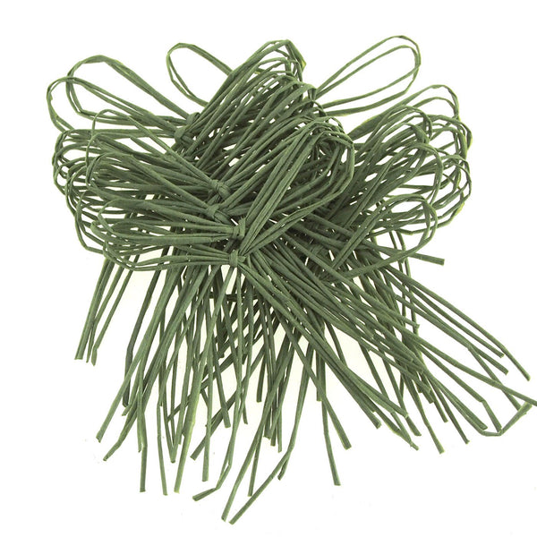 Ready To-Go Raffia Bows, 2-Inch, 24-Piece, Moss Green