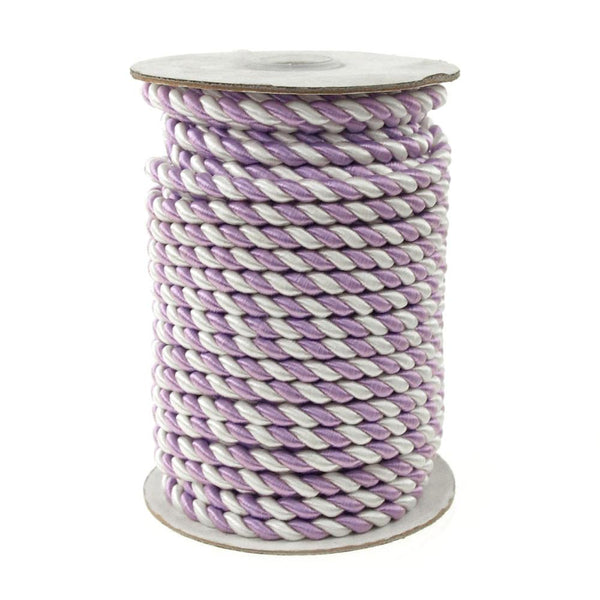 Pastel Twisted Cord Rope 2 Ply, 6mm, 25 Yards, Lavender