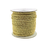 Twisted Cord Rope 2 Ply, 3mm, 25-yard, Gold Trim