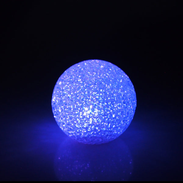 LED Crystal Snow Ball Centerpiece, Multi-Color, 3-Inch