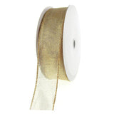 Shimmer Chiffon Holiday Christmas Ribbon Wired Edge, 1-1/2-Inch, 50 Yards