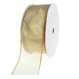 Shimmer Chiffon Holiday Christmas Ribbon Wired Edge, 2-1/2-Inch, 50 Yards