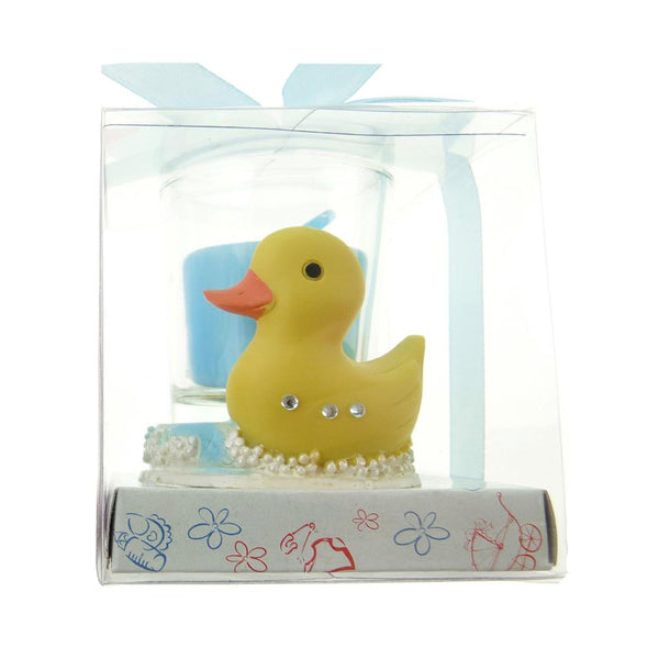 Votive Candle Favors, 2-Inch, Rubber Ducky, Light Blue