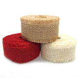 Burlap Ribbon Fringed Edge, 2-1-/2-Inch, 10 Yards