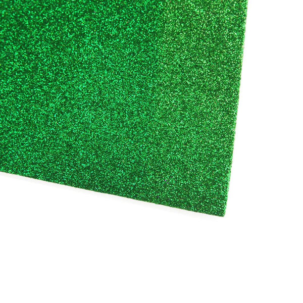 Self-Adhesive Glitter EVA Foam Sheet, 20-Inch x 27-1/2-Inch, 10-Piece, Emerald Green