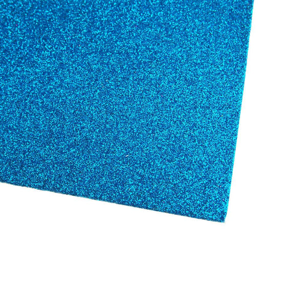 Self-Adhesive Glitter EVA Foam Sheet, 20-Inch x 27-1/2-Inch, 10-Piece, Turquoise