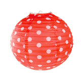 Polka Dot Hanging Paper Lanterns, 12-Inch