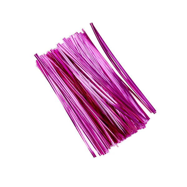 Metallic Craft & Treats Twist Ties, 4-3/4-Inch, 500-Count, Fuchsia