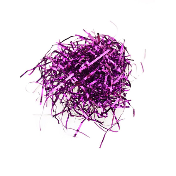 Metallic Foil Packaging Shreds, 1-1/2-Ounce, Purple