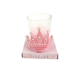 Baby Shower Poly Resin Crown Candle Set Favor, 2-1/2-Inch