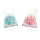 Baby Shower Poly Resin Crown Candle Set Favor, 2-1/2-Inch