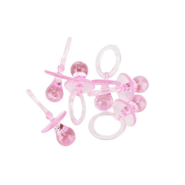 Baby Shower Pacifier Party Favors, 2-1/2-Inch, 6-Count, Pink