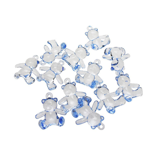 Translucent Teddy Bear Party Favors, 1-Inch, 12-Count, Blue