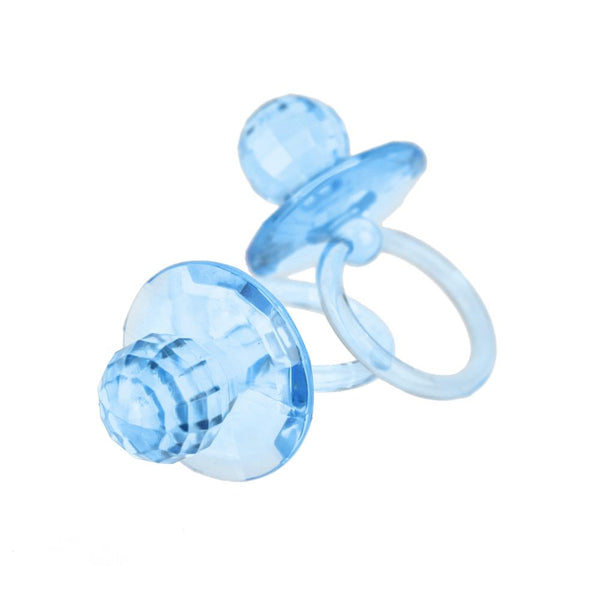 Large Acrylic Baby Pacifier Favors, Blue, 2-1/2-Inch, 12-Count