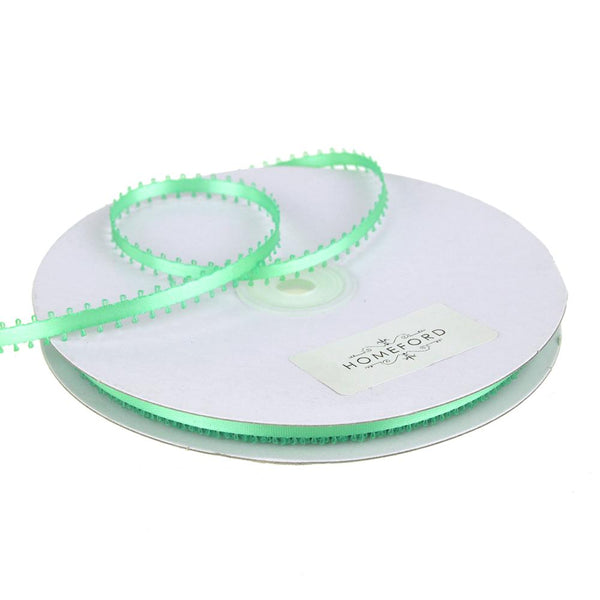 Picot-edge Double Faced Satin Ribbon, 3/16-Inch, 50 Yards, Mint Green