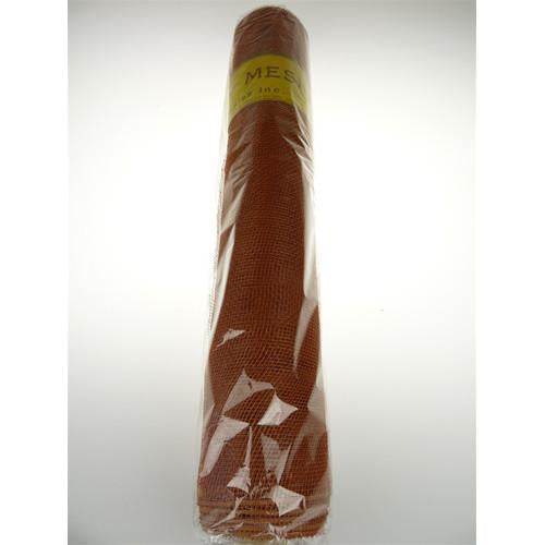 Floral Mesh Wrap  Roll, 21-Inch, 10 Yards, Brown