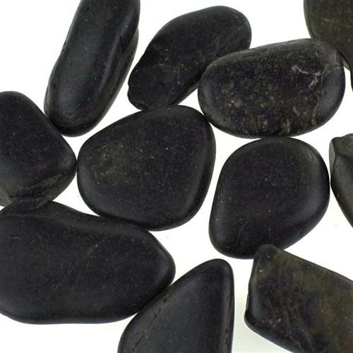 River Stones Pebbles Garden Rocks, Dark Grey, 2-1/2-inch