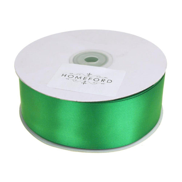 Single Face Satin Ribbon, 1-1/2-Inch, 50 Yards, Emerald Green