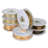 Double Faced Gold Trim Satin Ribbon, 1/8-Inch, 50-Yard