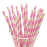 Candy Striped Paper Straws, 7-3/4-inch, 25-Piece