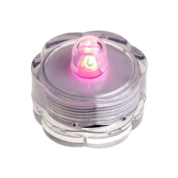 LED Floral Water Submersible Base Lights, 12-Piece, Pink