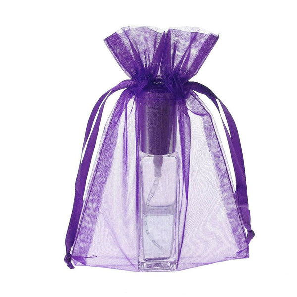 Organza Favor Pouch Bag, 5-Inch x 6-1/2-Inch, 12-Count, Purple