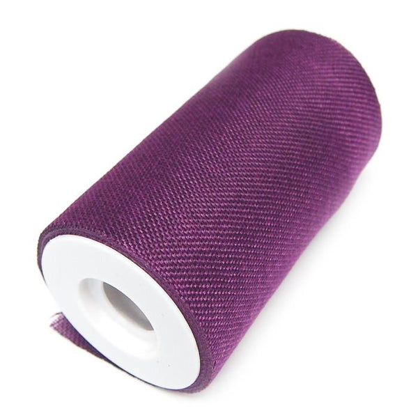 Faux Burlap Roll Frayed Edge, 6-inch, 10-yard, Purple