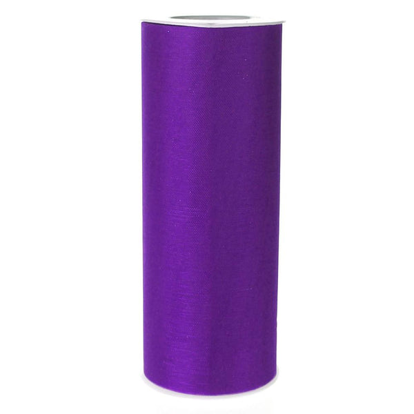 Organza Spool Roll, 6-Inch, 25 Yards, Purple