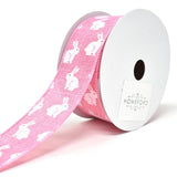 Soft Canvas Bunny Wired Printed Ribbon, 1-1/2-Inch, 10-Yard