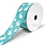 Soft Canvas Bunny Wired Printed Ribbon, 1-1/2-Inch, 10-Yard