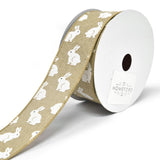 Soft Canvas Bunny Wired Printed Ribbon, 1-1/2-Inch, 10-Yard