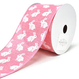 Soft Canvas Bunny Wired Printed Ribbon, 2-1/2-Inch, 10-Yard