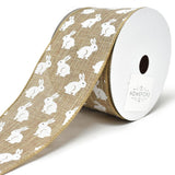 Soft Canvas Bunny Wired Printed Ribbon, 2-1/2-Inch, 10-Yard