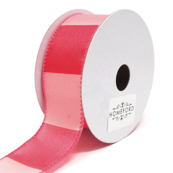 Large Gradient Stripes Wired Ribbon, Coral, 1-1/2-Inch, 10 Yards