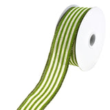 Cabana Stripes Canvas Wired Ribbon, 1-1/2-Inch, 10-Yard