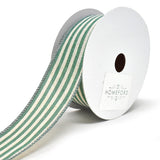 Cabana Stripes Canvas Wired Ribbon, 1-1/2-Inch, 10-Yard