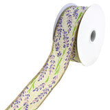 Blooming Hyacinth Wired Linen Ribbon, 1-1/2-Inch, 10-Yard