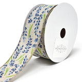 Blooming Hyacinth Wired Linen Ribbon, 1-1/2-Inch, 10-Yard