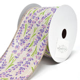 Blooming Hyacinth Wired Linen Ribbon, 2-1/2-Inch, 10-Yard