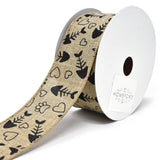 Kitty Paws and Fish Bones Wired Linen Ribbon, 1-1/2-Inch, 10-Yard