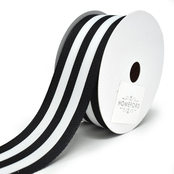 Cabana Stripe Grosgrain Wired Ribbon, 1-1/2-Inch, 10-Yard