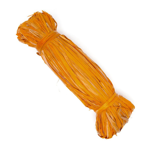 Small Raffia Grass Bundle, Orange, 50-Grams