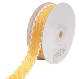 Scalloped Edge Faux Jute Ribbon, 1-Inch, 10-Yards