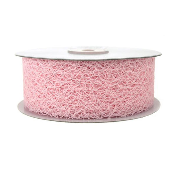 Random Mesh Net Ribbon, 1-1/2-Inch, 20 Yards, Pink