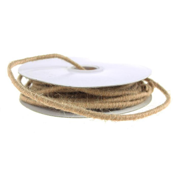 Jute Rope with Wired Center, 5/8-inch, 10-yard