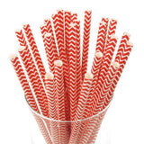 Chevron Paper Straws, 7-3/4-Inch, 25-Piece