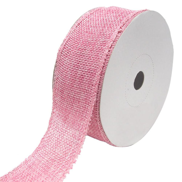 Loose Weave Faux Jute Ribbon, Pink, 1-1/2-Inch, 10-Yards