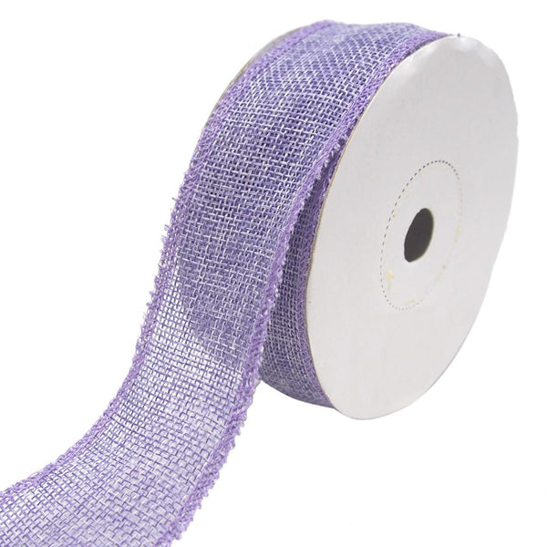 Loose Weave Faux Jute Ribbon, Lavender, 1-1/2-Inch, 10-Yards